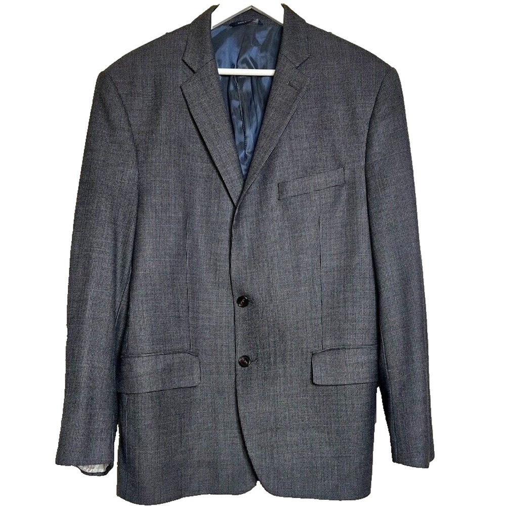 Ralph Lauren Mens Wool Tweed Blazer 46 Gray 2 Button Sport Coat Jacket Career